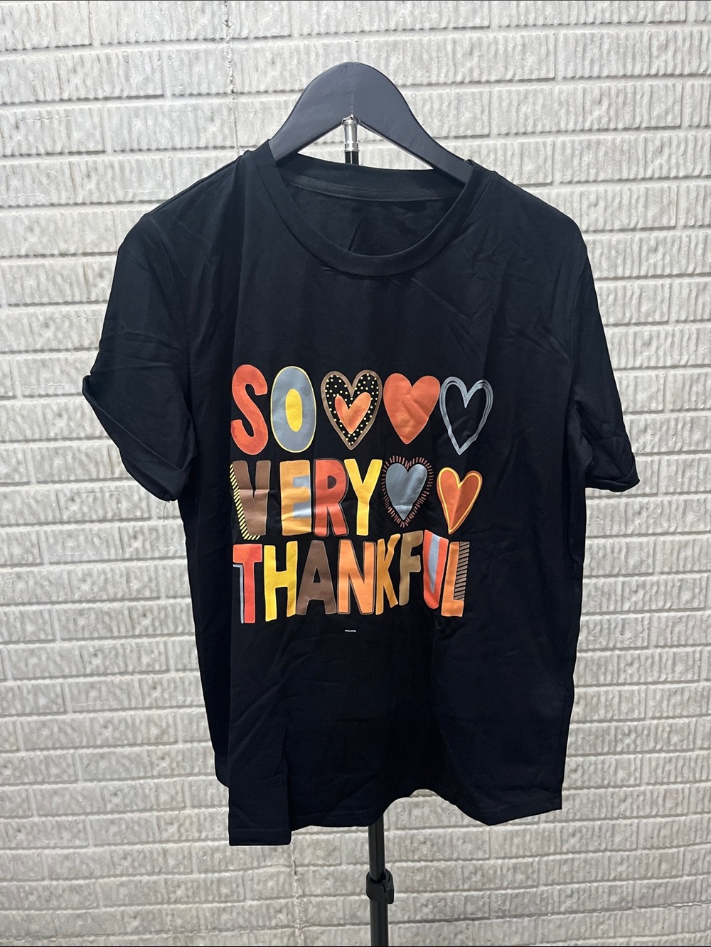 So Very Thankful Kids Graphic Tee - Black